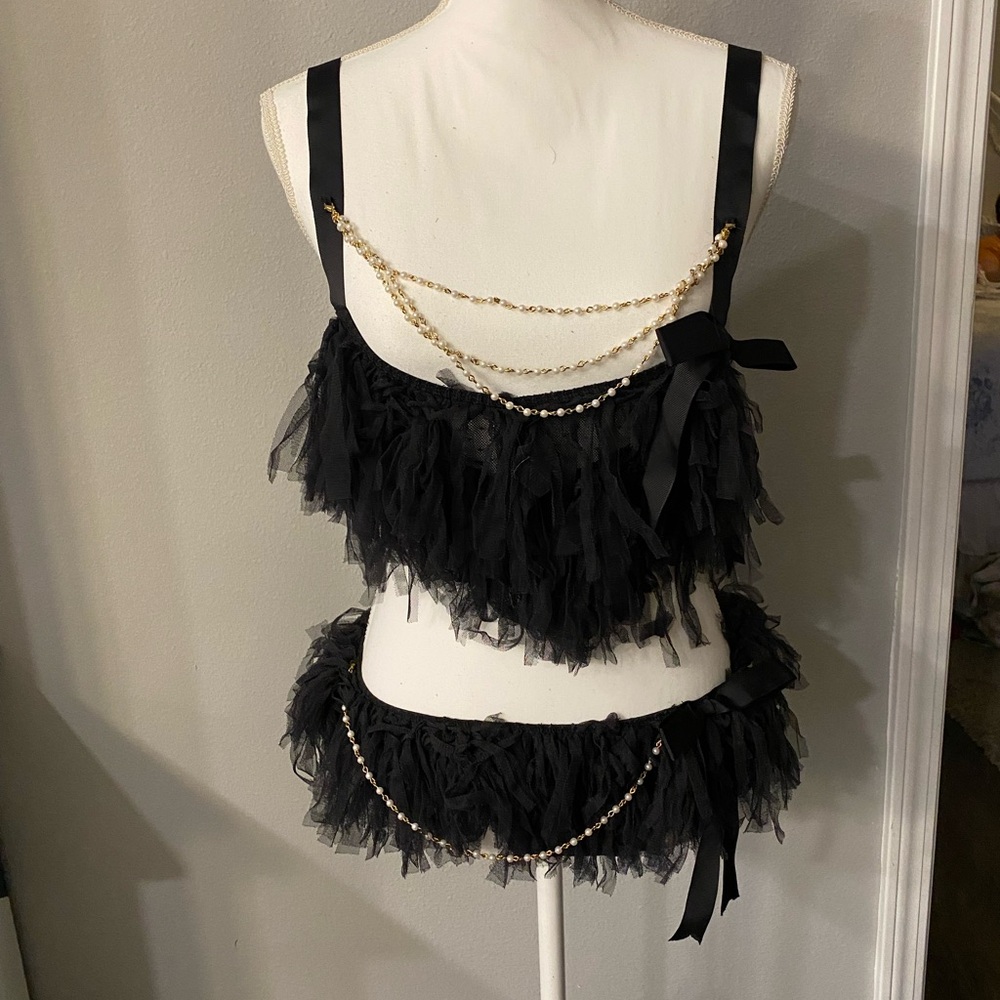 Victoria’s Secret Black Ruffled Lingerie